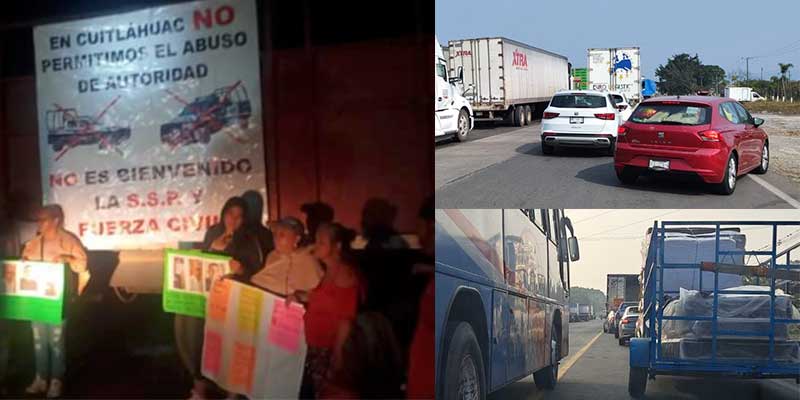 Día de locos por bloqueo de autopista Veracruz – Córdoba